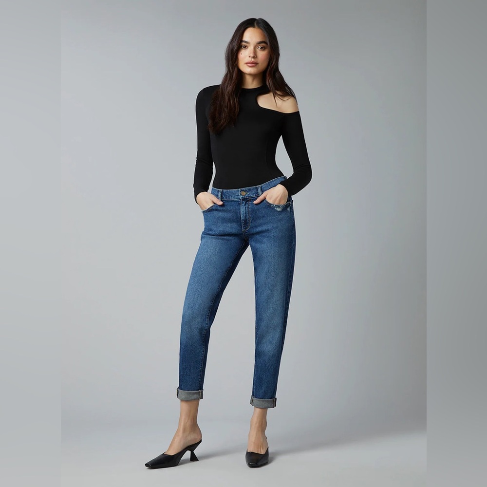 DL1961 Riley Straight Boyfriend Jean, size 32